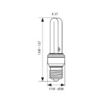 Vivalux VIV000077 Енергоспестяваща лампа ECO LINE 11W 600lm E27 6400K