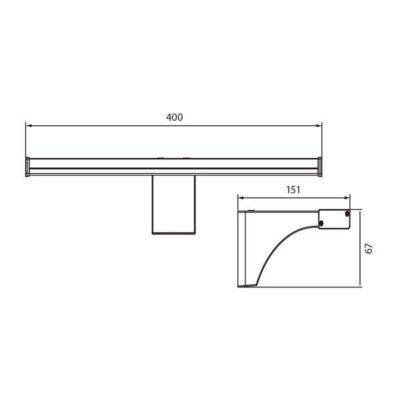 Vivalux VIV004016 LED тяло за баня ZOE LED 8W 4000K IP44