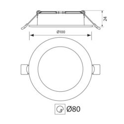 Vivalux VIV003951 LED луна за вграждане MONI LED 5W 3000K