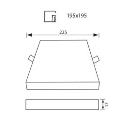 Vivalux VIV004285 LED панел QUADRA LED 36W 3600lm бял 4000K