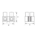 VivaluxVIV003050Лустер-клема Т85 полипропилен H/10.0mm2 PP