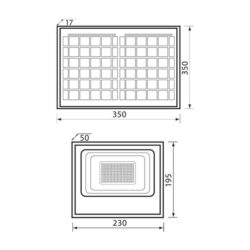 Vivalux VIV004474 LED прожектор със соларен панел ISOLA LED 60W 550lm 6400K IP65