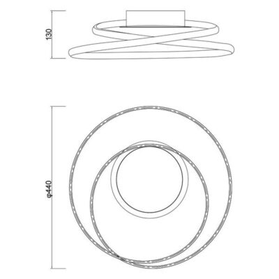 Vivalux VIV004609 LED плафониера ODEON LED 38W 2143lm сатениран никел 4000K