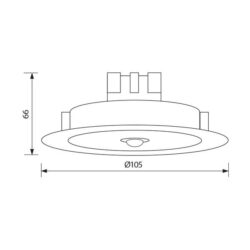 Vivalux VIV004544 LED луна за вграждане със сензор за движение DION LED 7W SR36