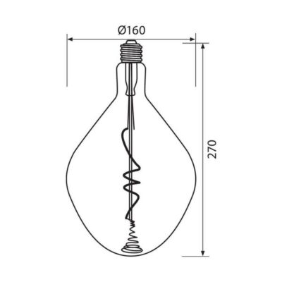 Vivalux VIV004184 LED филамент лампа FLICK ART LED WDA160 5W 130lm E27 2200K