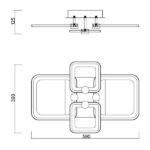 Vivalux VIV004604 Мултифункционална LED плафониера METRO LED 74W