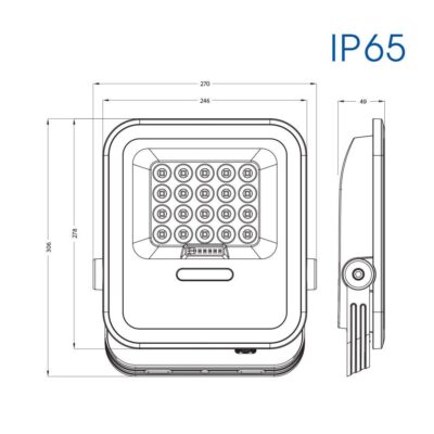 Vivalux VIV004893 LED прожектор със соларен панел HECTOR SOLAR LED 200W 6400K IP65