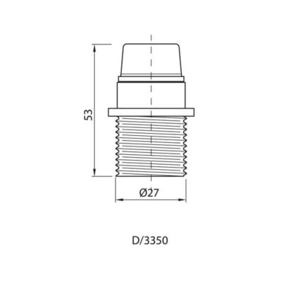 Vivalux VIV001598 Фасунга бакелитова D/3350/N полурезба черно с ринг