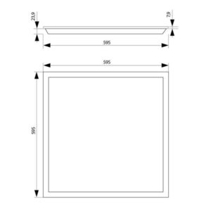 Vivalux VIV004530 LED панел за вграждане HELLI LED 40W 4000 lm бял 3000K-4000K-6400K