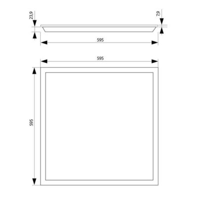 Vivalux VIV004530 LED панел за вграждане HELLI LED 40W 4000 lm бял 3000K-4000K-6400K