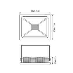 Vivalux VIV003606 LED прожектор TREND LED 20W бял 4000K