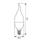 Vivalux VIV003406 LED лампа CAMEO LED 6W 470lm E14 3000K