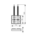 Vivalux VIV003719 Свързващ елемент за LED ленти CONNECTOR 8 mm SMD3528 POWER LEAD 15 см