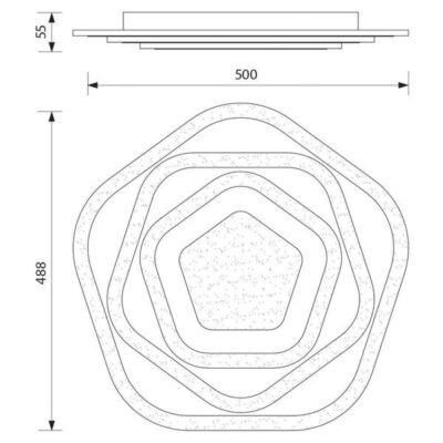 Vivalux VIV004451 Мултифункционална LED плафониера LIDIA LED 77W