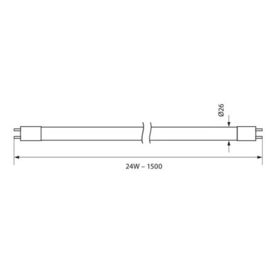 Vivalux VIV003760 LED тръба ROYAL LED 24W 2000lm T8 1500mm G13 6400K