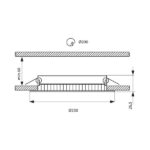 Vivalux VIV003466 LED луна за вграждане SKY LED 20W бял 4000K