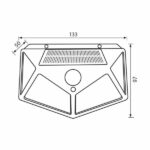 Vivalux VIV004729 Соларен LED аплик със сензор VAST SOLAR LED 0.7W 150lm PIR 4000K IP44