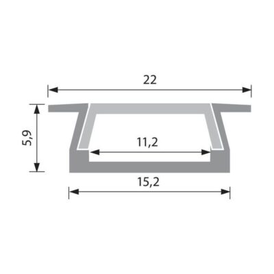 Vivalux VIV003756 Алуминиев профил за LED ленти PROFILE IN 2M KIT