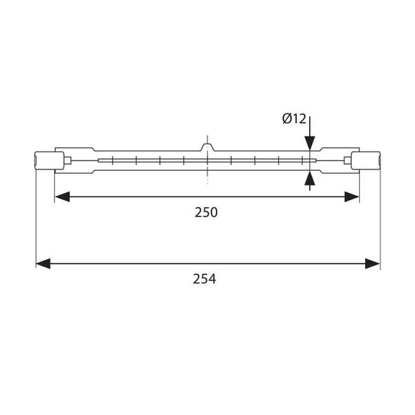 Vivalux VIV000105 Линейна халогенна лампа Halo Line J 1500W 30000lm 254mm 2800K