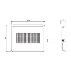 Vivalux VIV004647 LED прожектор VIGOR LED SMD 300W черен 6400K IP65