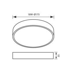 Vivalux VIV003997 LED осветително тяло DARS LED 18W бял 4000K