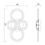 Vivalux VIV004605 Мултифункционална LED плафониера DOTS LED 51W