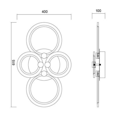 Vivalux VIV004605 Мултифункционална LED плафониера DOTS LED 51W