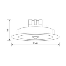 Vivalux VIV004545 LED луна за вграждане със сензор за движение DION LED 11W SR36