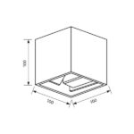 Vivalux VIV004625 Фасадно осветително тяло STARK LED 2x3W SQ черен 4000K IP54
