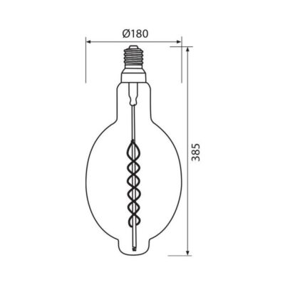 Vivalux VIV004183 LED филамент лампа FLICK ART LED BTA180 8W 450lm E27 2200K