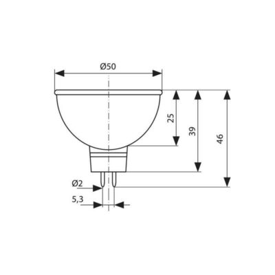 Vivalux VIV002254 Халогенна лампа MR16C 20W 12V G5.3 жълта