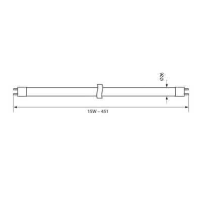 Vivalux VIV003348 Стандартна луминесцентна лампа Т8 6400K 15W G13 220V