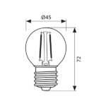 Vivalux VIV004093 LED филамент лампа FLICK OPAL LED GFO45 4W 400lm E27 3000K