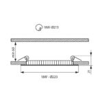 Vivalux VIV003681 ЛЕД луна панел за вграждане ESTE LED сив 18W 4000K IP20 220V