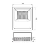 Vivalux VIV003838 LED прожектор HELIOS LED SMD 50W черен 6400K IP65