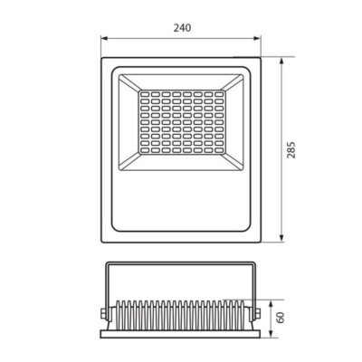 Vivalux VIV003838 LED прожектор HELIOS LED SMD 50W черен 6400K IP65