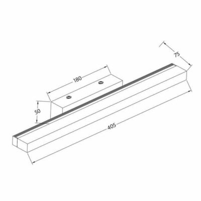 Vivalux VIV004720 LED тяло за баня DAFNE LED 9W 4000K черен