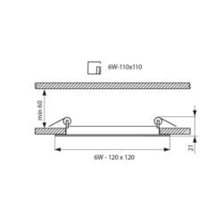 Vivalux VIV003394 LED панел GRID LED 6W 400lm бял 4000K