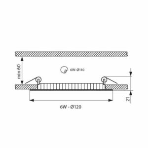 Vivalux VIV004734 LED панел ESTE LED 6W 400lm черен 4000K