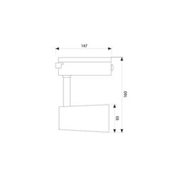 Vivalux VIV004064 LED прожектор за релсов монтаж CLUB LED 20W 1400lm бял 3000K