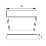 Vivalux VIV004662 LED Плафон HUGO LED 18W черен 4000K