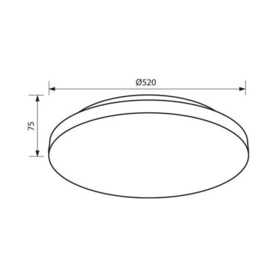 Vivalux VIV004425 Мултифункционална LED плафониера с дистанционно LACE LED 75W 3000-6400K