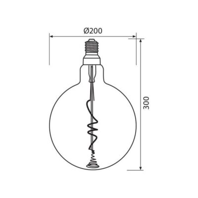 Vivalux VIV004182 LED филамент лампа FLICK ART LED GFA200 6W 350lm E27 2200K