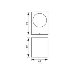 Vivalux VIV004248 Фасадно осветително тяло PORTO/SQ 1xGU10 черен IP44