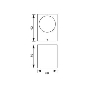 Vivalux VIV004248 Фасадно осветително тяло PORTO/SQ 1xGU10 черен IP44