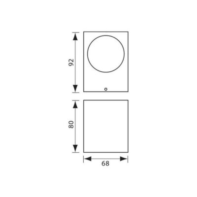 Vivalux VIV004248 Фасадно осветително тяло PORTO/SQ 1xGU10 черен IP44