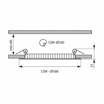 Vivalux VIV004735 LED панел ESTE LED 12W 850lm черен 4000K