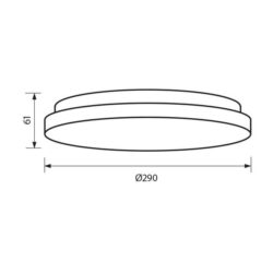 Vivalux VIV004546 LED Плафон с микровълнов сензор KENA LED 12W MW36 IP44