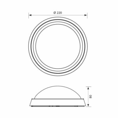 Vivalux VIV004743 LED плафониера POLKA LED 18W бял 4000K IP54