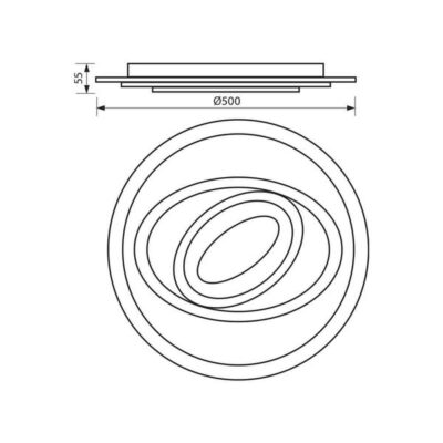 Vivalux VIV004320 Мултифункционална LED плафониера ECLYPSE LED 80W